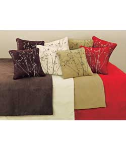 Pair of Embroidered Cushion Covers - Chocolate