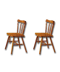 Pair of Farmhouse Dining Chairs.