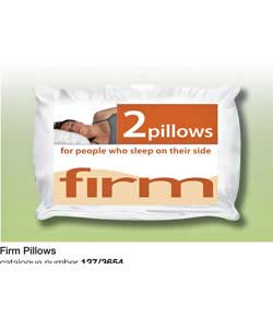 Unbranded Pair of Firm Hollowfibre Pillows
