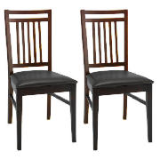 Unbranded Pair of Franklin Dining Chairs, Dark Oak