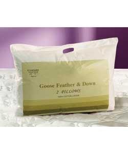 Pair of Goose Feather and Down Pillows