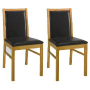 Unbranded Pair of Hanoi Chairs, oak effect