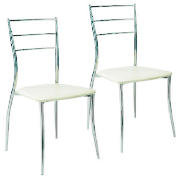 Unbranded Pair of Helsinki Chairs, Cream