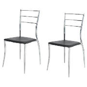 Unbranded Pair of Helsinki Dining Chairs, Black