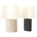 Pair of Lamps - Beige Suede
