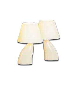 Pair of Leaning Bedside Lamps
