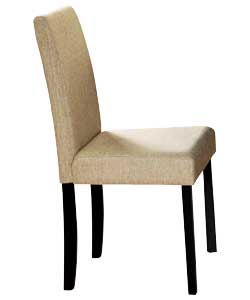 Unbranded Pair of Linen Look Dining Chairs