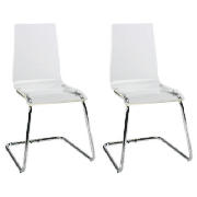 Unbranded Pair of Lotus Chairs, Clear
