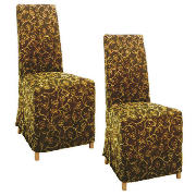 Unbranded Pair of Marco Chairs, Chocolate with Oak legs