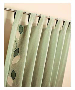 Pair of Mena Ready Made Green Curtains -167 x 137cm