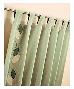 Pair of Mena Ready Made Green Curtains - 167 x 183cm