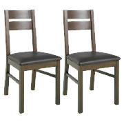 Unbranded Pair of Montego Dining Chairs, Dark Finish