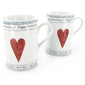 Unbranded Pair of On Your Wedding Anniversary Mugs