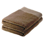 Unbranded Pair of Organic Bath Towels, Dark Natural