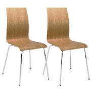 Unbranded Pair of Padova chairs, oak