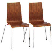 Unbranded Pair of Padova chairs, walnut