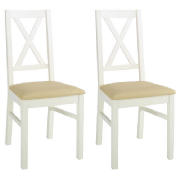 Unbranded Pair of Papillon Chairs, White