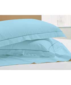 Pair of Percale Oxford Pillowcases - Duck Egg Blue