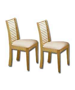 Pair of Phoenix Ladder Back Dining Chairs.