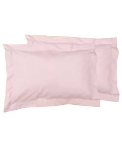 Pair of Plain Dyed Oxford Pillowcases - Pink