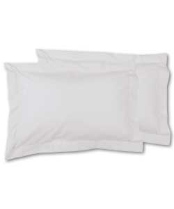 Pair of Plain Dyed Oxford Pillowcases - Stone