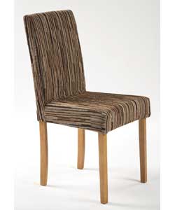 Unbranded Pair of Removable Stripe Dining Chair Covers
