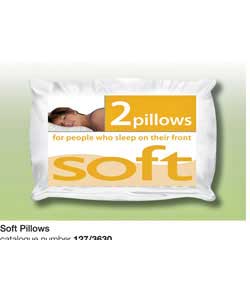 Unbranded Pair of Soft Hollowfibre Pillows