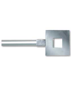 Pair of Square Chrome Plated Finials