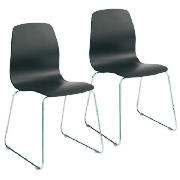 Unbranded Pair of Whistler Dining Chairs, Black