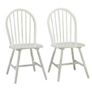 Unbranded Pair of Whitton chairs, white