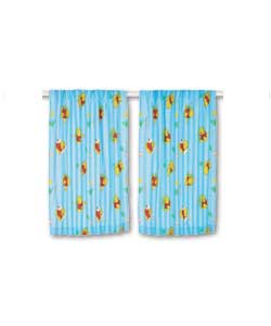 Pair of Winnie the Pooh Pencil Pleat Curtains