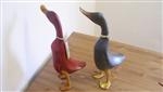 Unbranded Pair of Wooden Ducks: approx. height - 45cm - Red, Black, Natural or Green