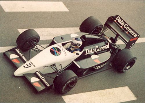 Jonathan Palmer in his Tyrrell DG016 at the 1987 Monaco Grand Prix