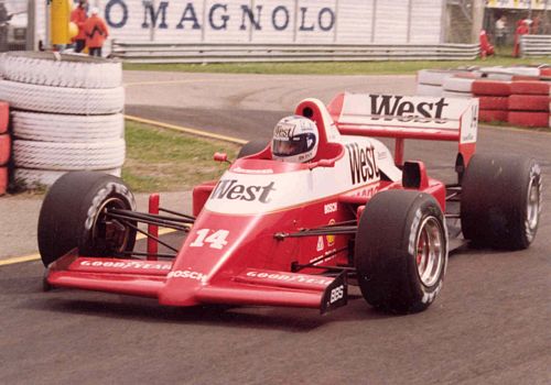 Jonathan Palmer in his Zackspeed 841 at the Monaco Grand Prix 1985