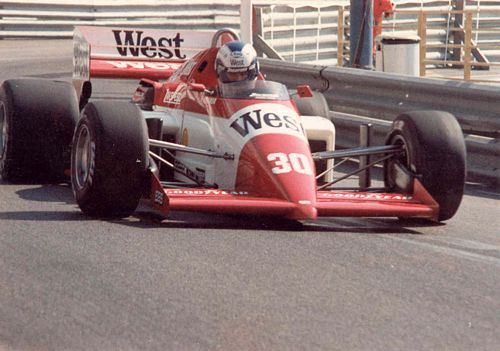 Jonathan Palmer in his Zackspeed 861 at the San Marino Grand Prix 1986