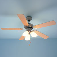 Pampero Brushed Steel Ceiling Fan with FSC Approved Blades