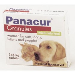 Unbranded Panacur Granules Cat and Dog Wormer (3 x 4.5g)