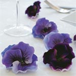 Sweet little purple fabric flowers to scatter or stick with adhesive