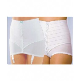 Pantie Girdle. Chevron front. Double front panel for extra control. Cuffed back for support. Girdle 