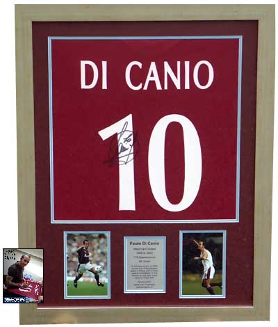 Unbranded Paolo Di Canio signed and framed shirt Presentation