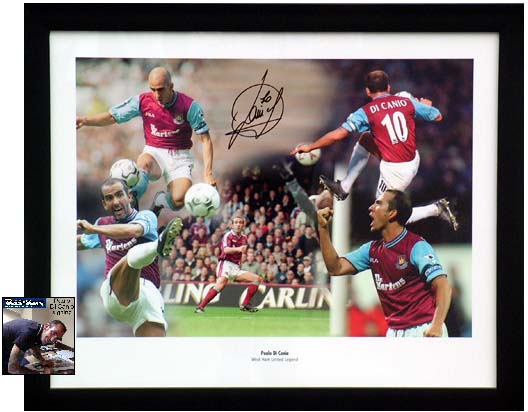 Unbranded Paolo Di Canio signed photo montage presentation
