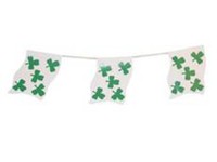 Unbranded Paper Bunting: 2.4m, 10 Flags Shamrock
