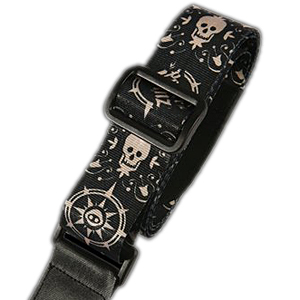 Unbranded Paper Jamz Guitar Straps - Skull and Swirls