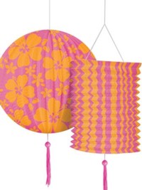 Unbranded Paper Lanterns - Hibiscus Pink (PK 2)