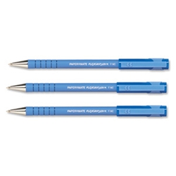 Quality ball pen with gripping areaBright solid all-metal cone for added strengthContains