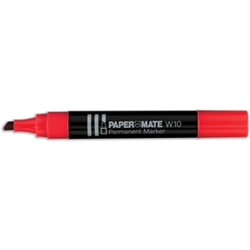 Paper Mate Permanent Marker W10 Chisel Tip Red