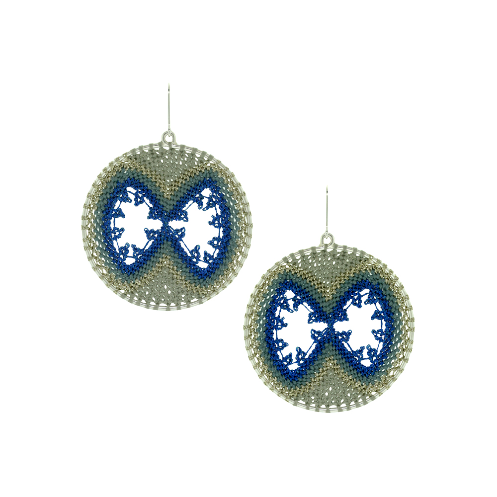 Unbranded Papilla Earrings Light Gold/Blue