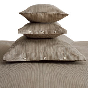 Parallel Duvet Cover-Taupe- Double