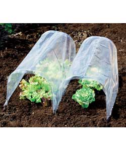 Galavnised wire and polythene.For protecting plants/vegetables when growing outdoors.Size (H)30 (W)3