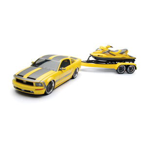 Unbranded Parotech Mustang and Jetski - Yellow/black 1:18